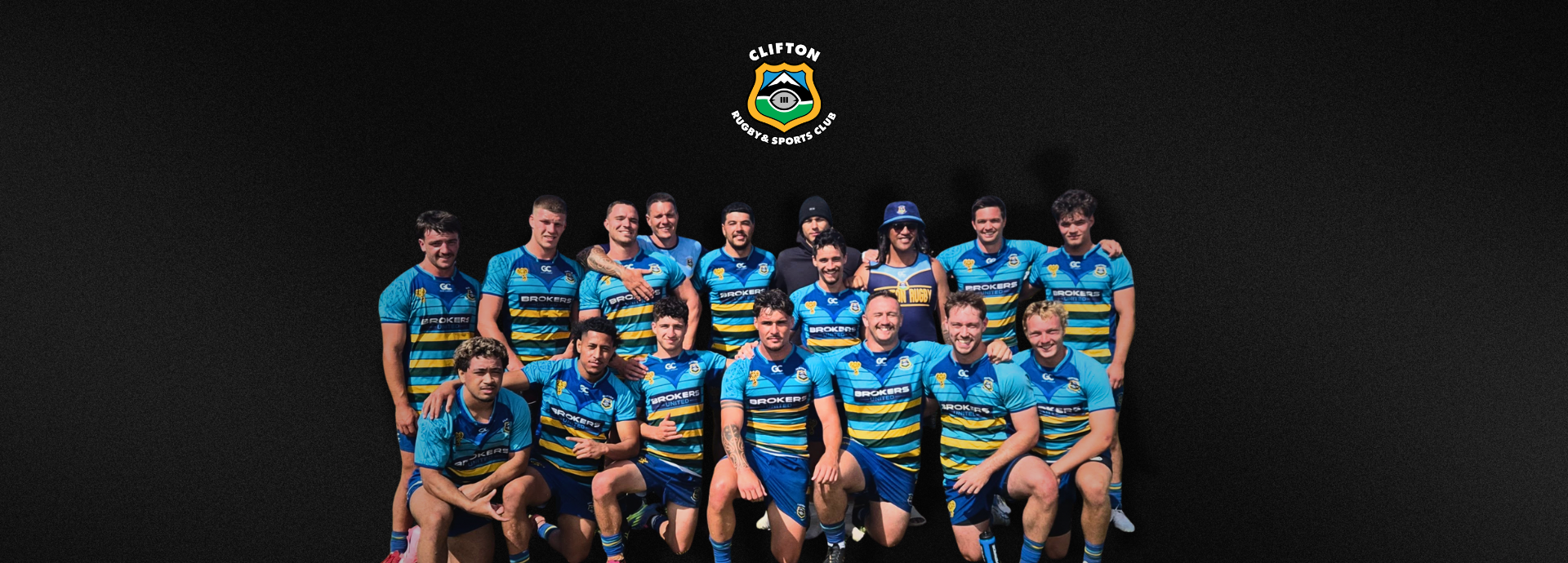 Clifton Rugby Club team in custom Game Changer rugby union kit