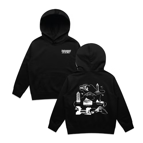 Taranaki Icon Map Kids Hoodie