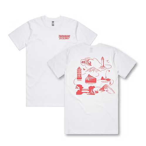 Taranaki Icon Map Adults Tee