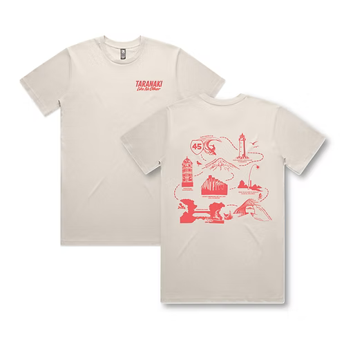 Taranaki Icon Map Adults Tee