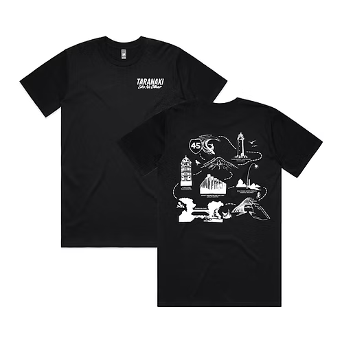 Taranaki Icon Map Adults Tee