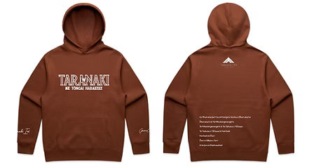 Taranaki Iwi Ngā Pāhuki Hoodie-Clay