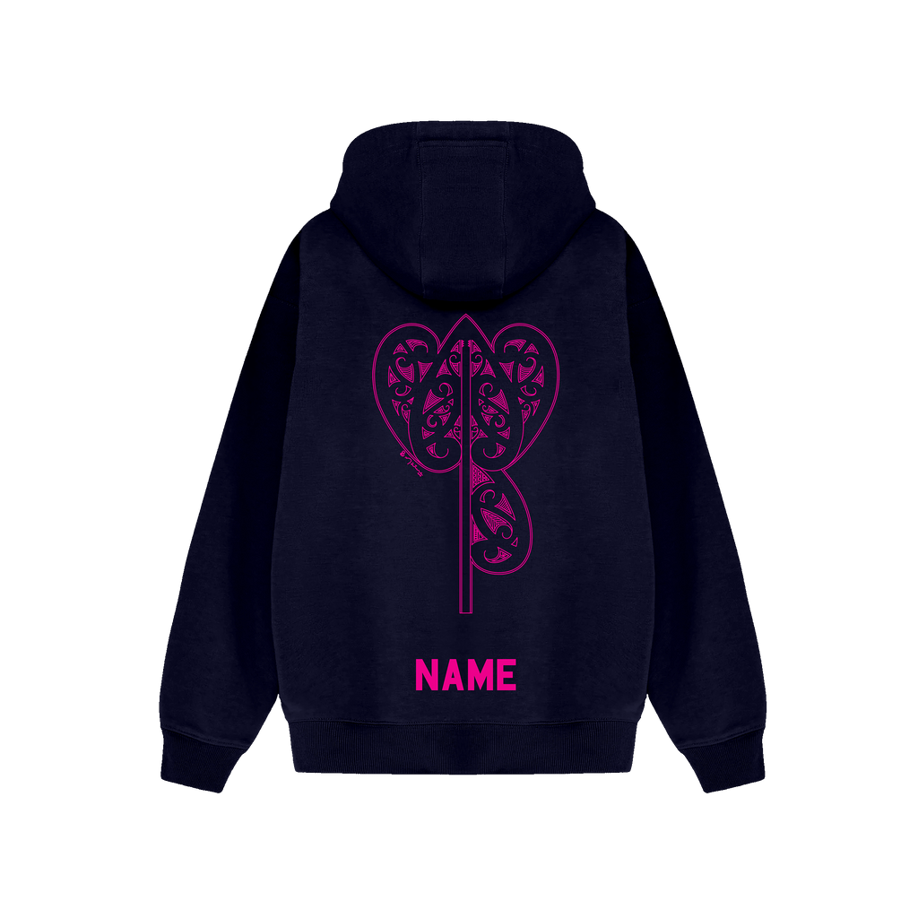 Clifton Rugby Supporters Hoodie - Magenta Print