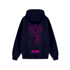 Clifton Rugby Supporters Hoodie - Magenta Print