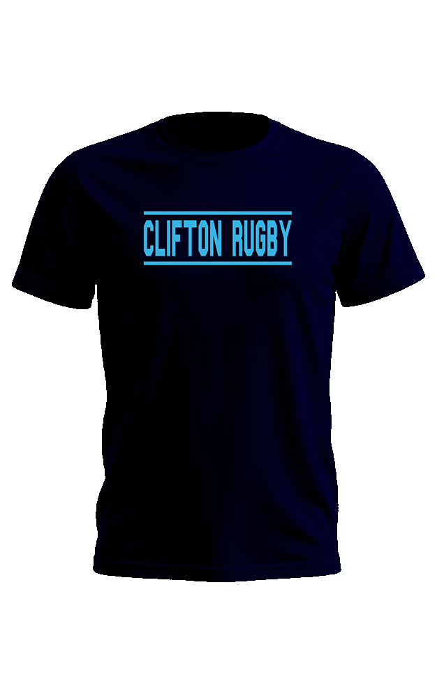 Clifton Rugby Supporters Tee - Blue Print