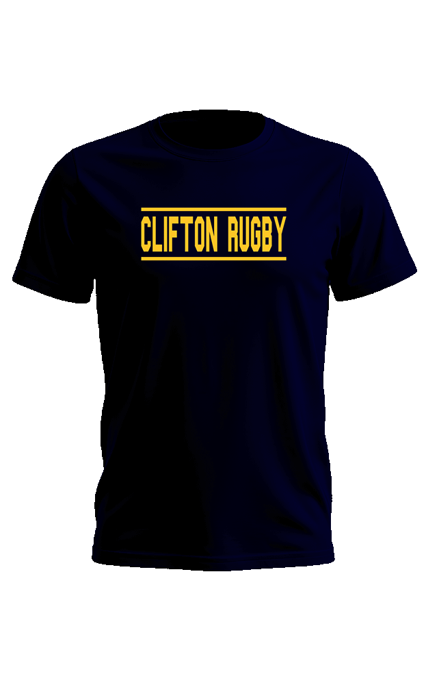Clifton Rugby Gold Supporters Cotton Tee