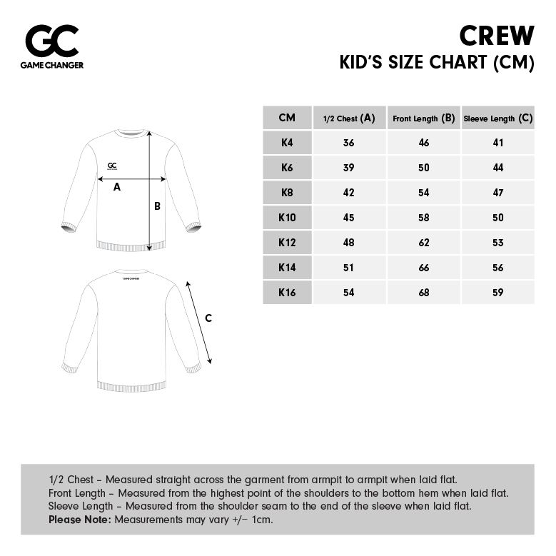 Kids Size Chart