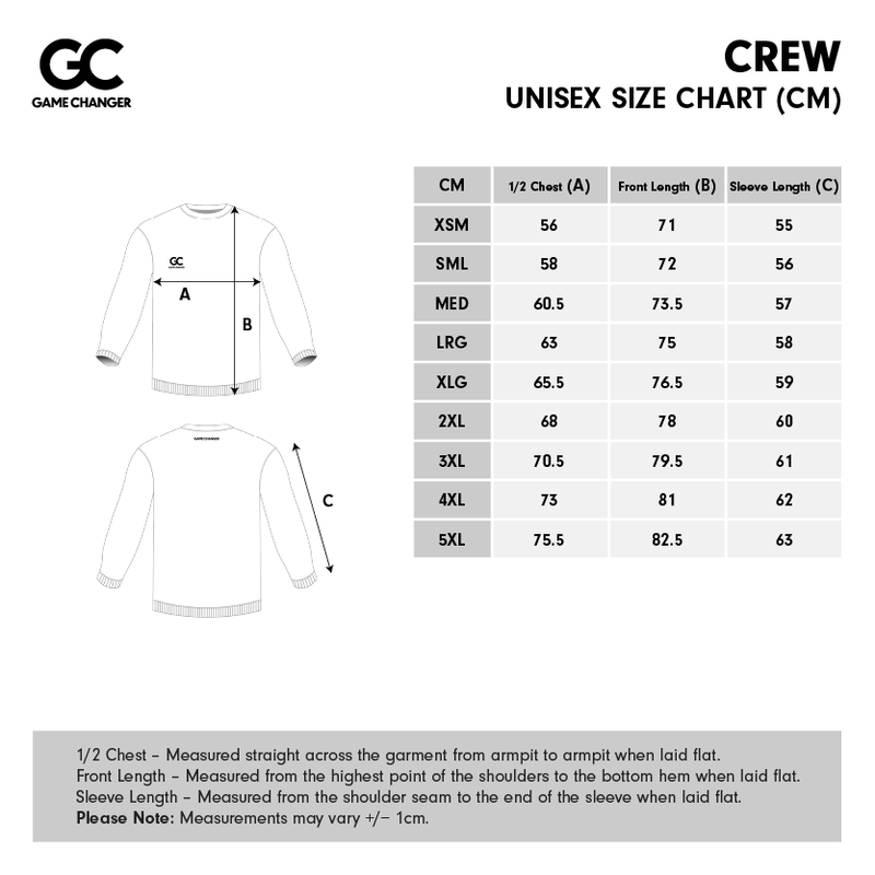 Adults Size Chart