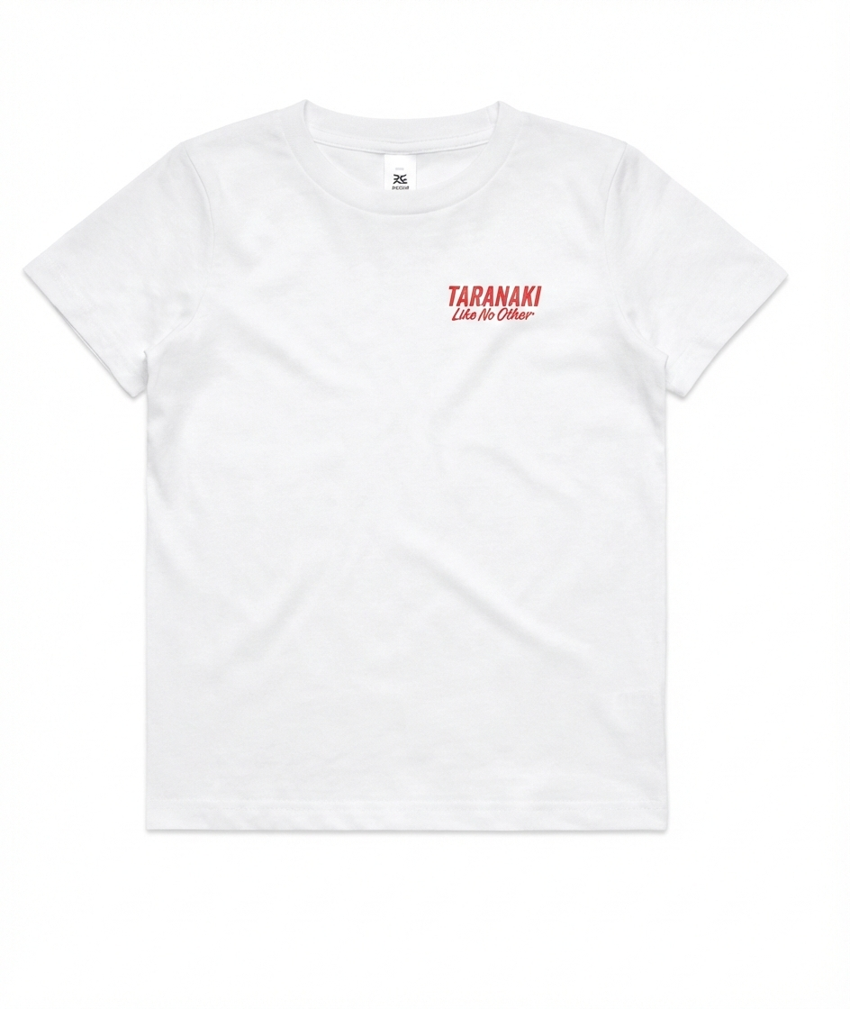 Taranaki Icon Map Kids and Youth Tee