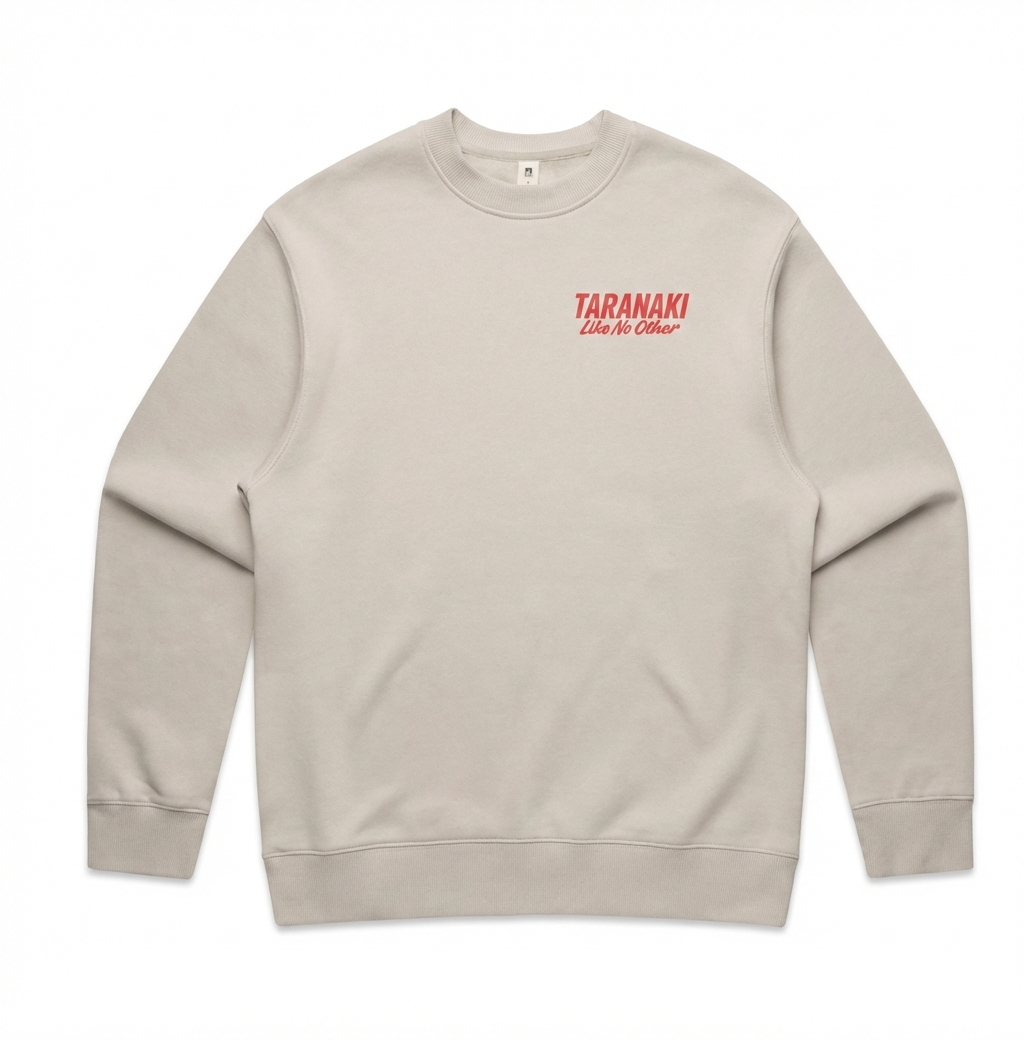 Taranaki Icon Map Adults Crew Sweatshirt