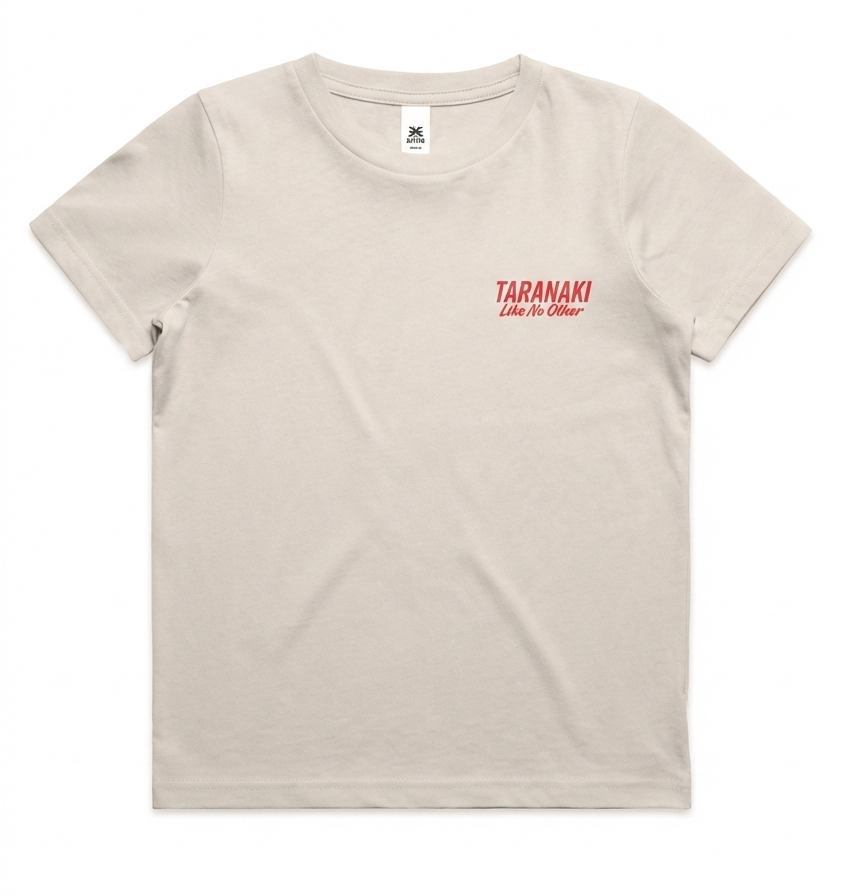 Taranaki Icon Map Kids and Youth Tee