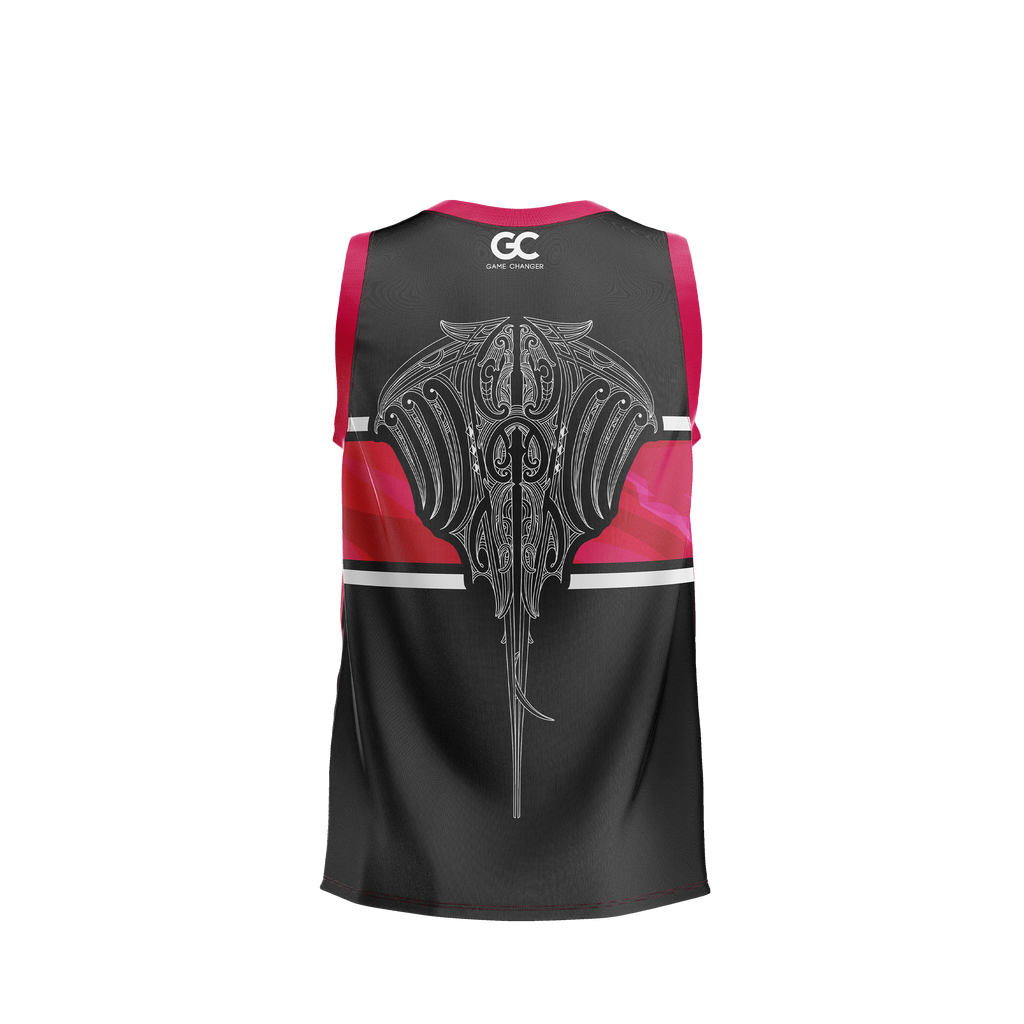 Hauraki Maori Rugby League - Official Stripe Casual Basketball Singlet