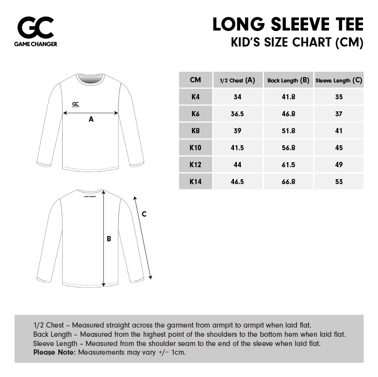 Kids Size Chart