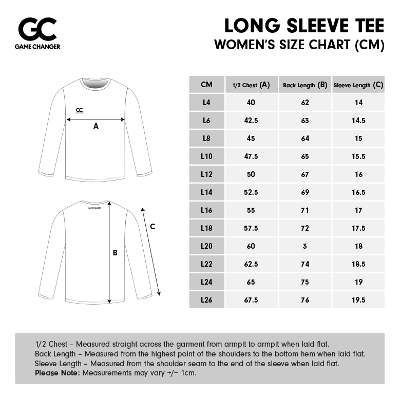 Womens Size Chart