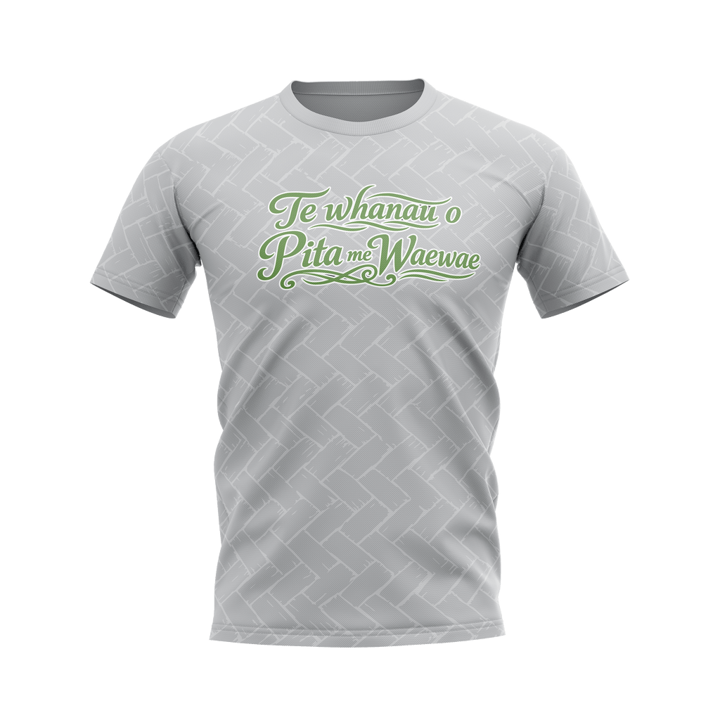 Te Whānau o Pita me Waewae - Official Grey Tee