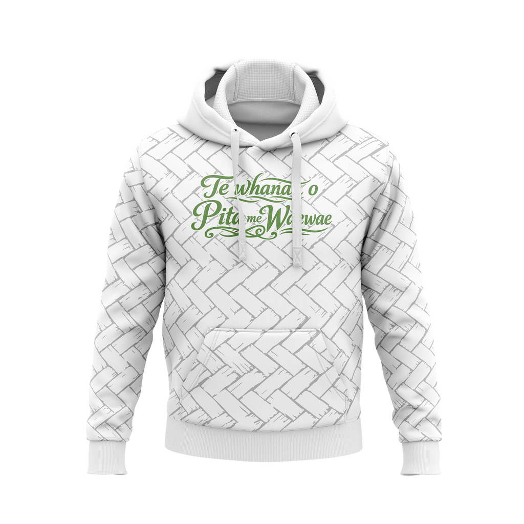 Te Whānau o Pita me Waewae - Official White Hoodie