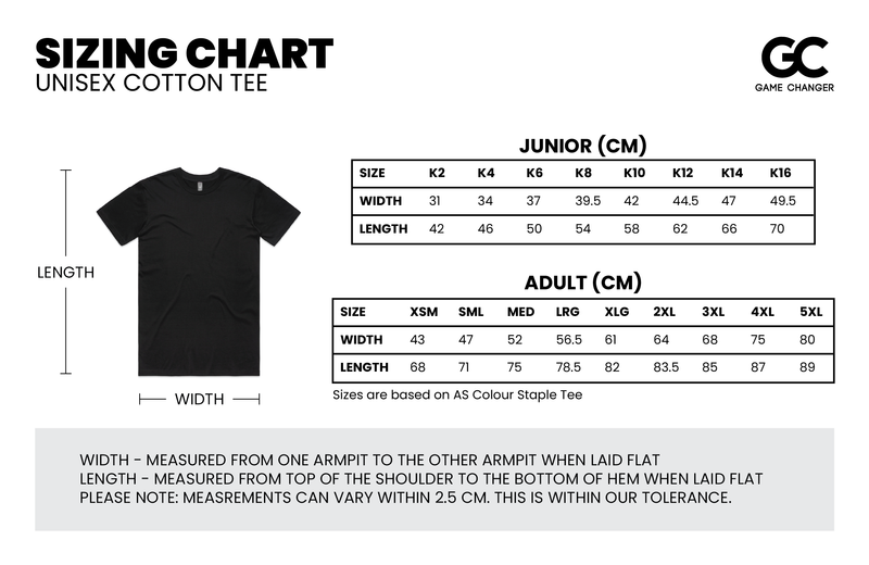 Adults & Kids Size Chart
