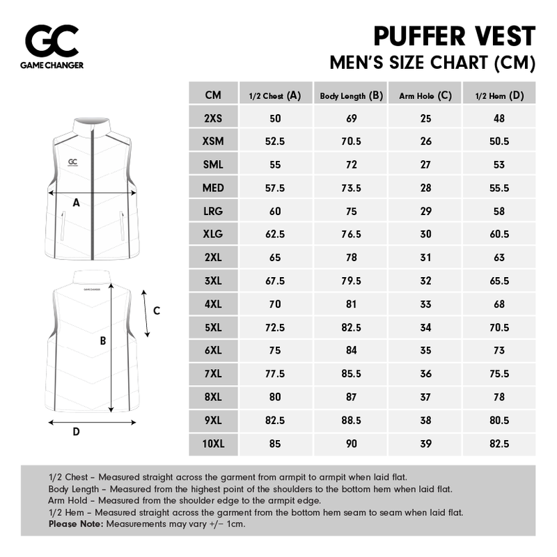 Mens Size Chart