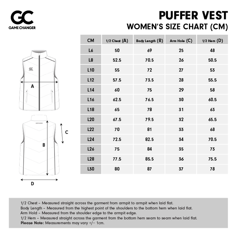 Womens Size Chart