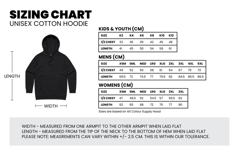 Adults & Kids Size Chart