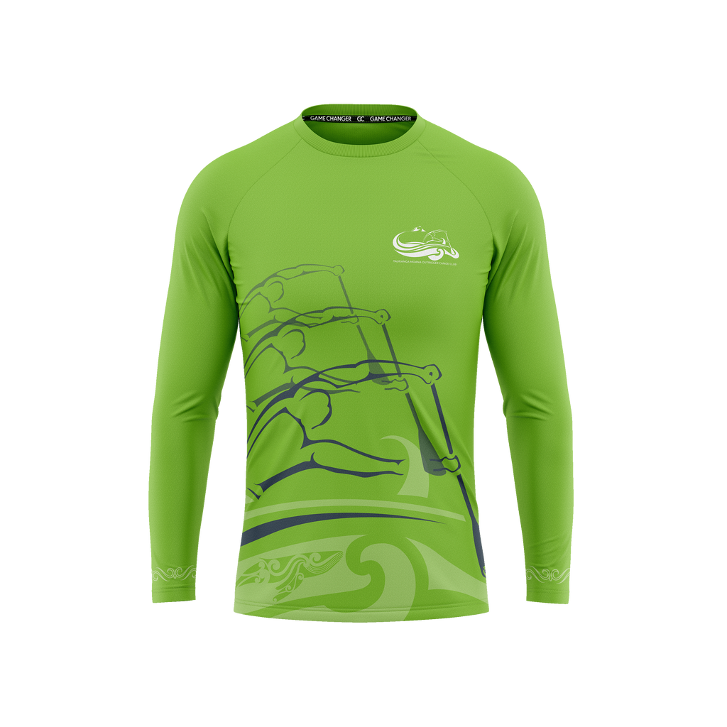 Tauranga Moana Outrigger Canoe Club - Official Green Rashguard