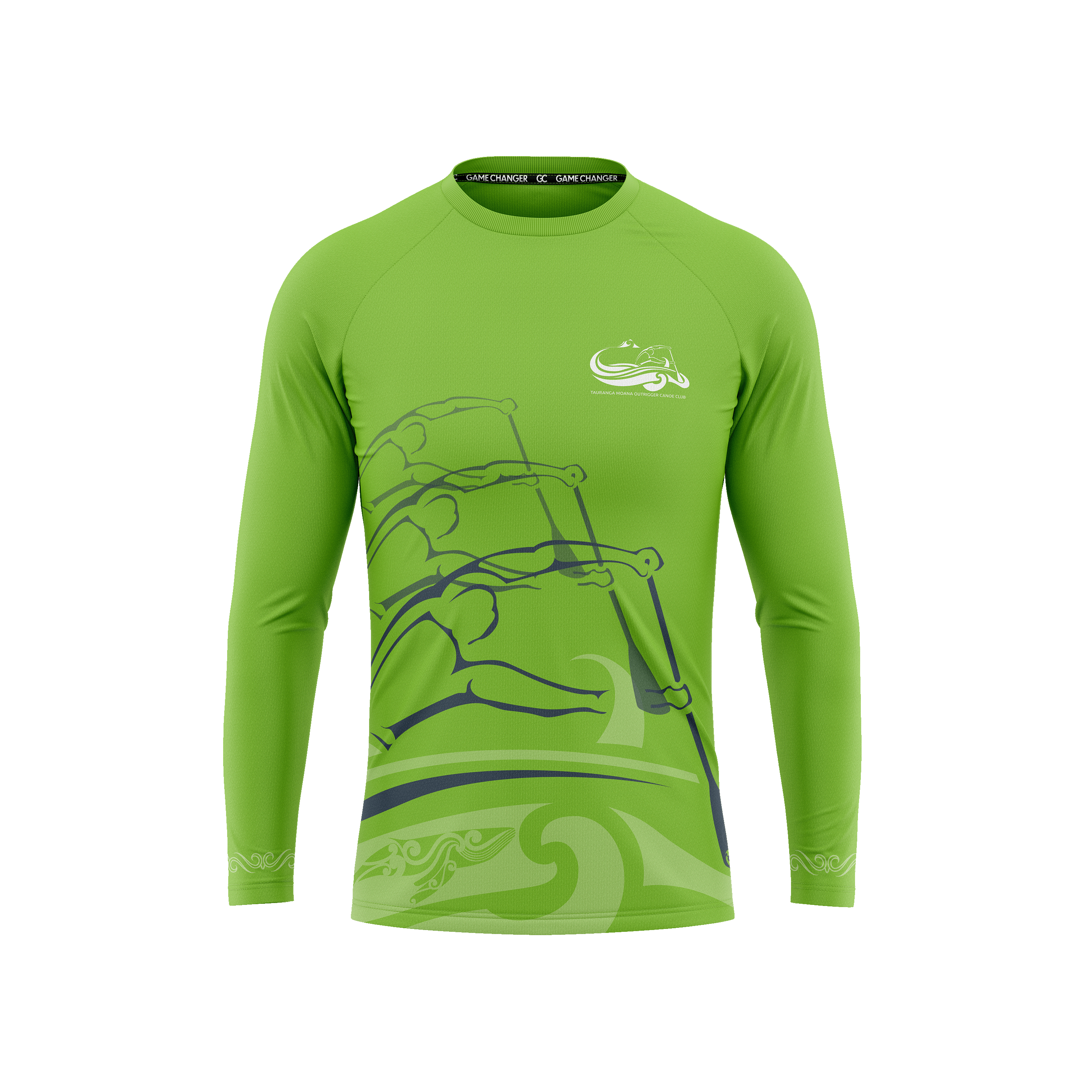 Tauranga Moana Outrigger Canoe Club - Official Green Rashguard