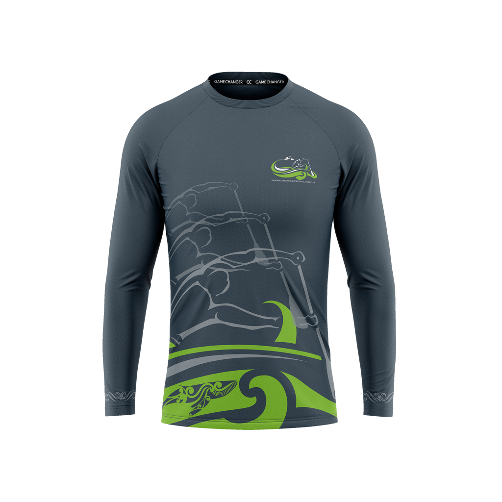 Tauranga Moana Outrigger Canoe Club - Official Grey Rashguard