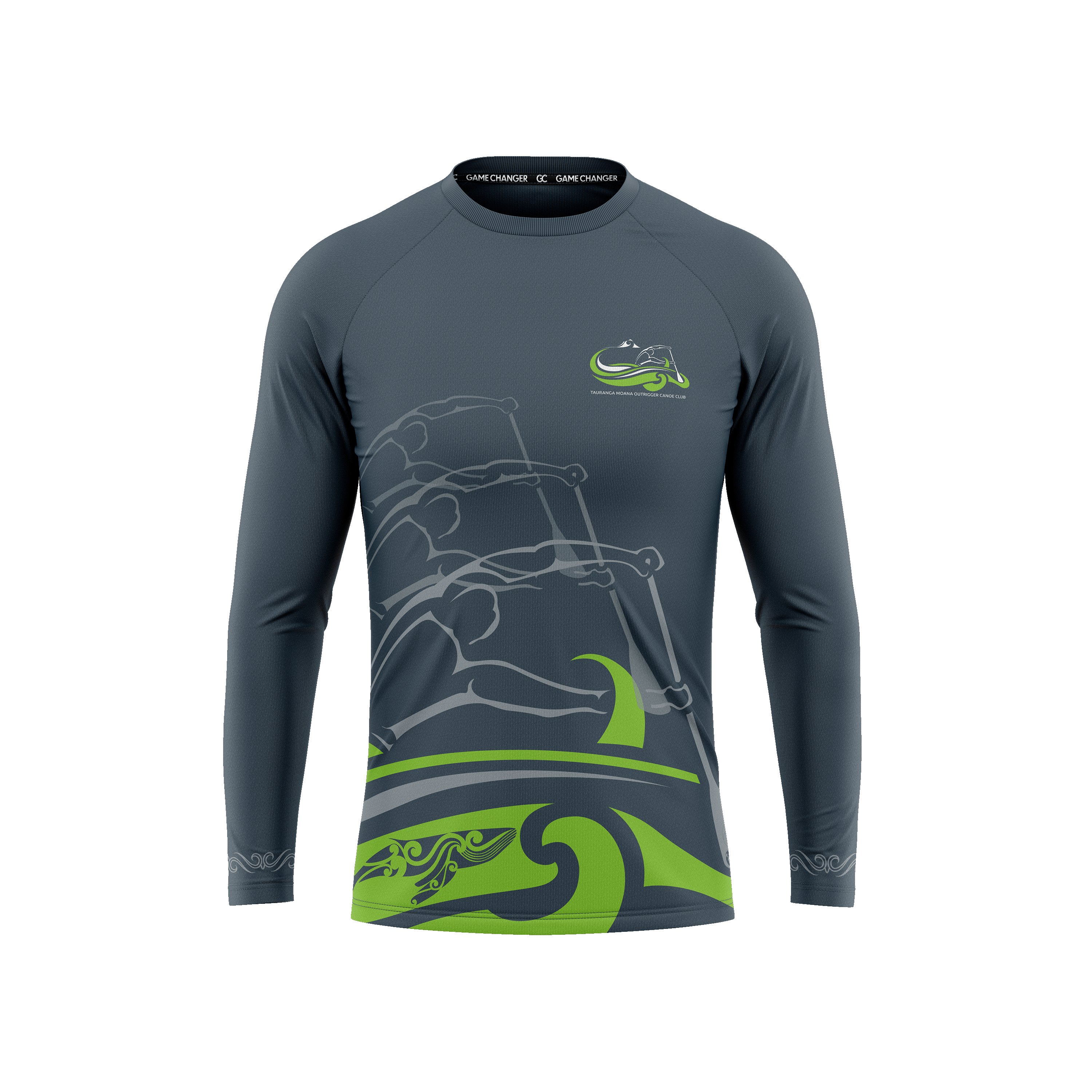 Tauranga Moana Outrigger Canoe Club - Official Grey Rashguard