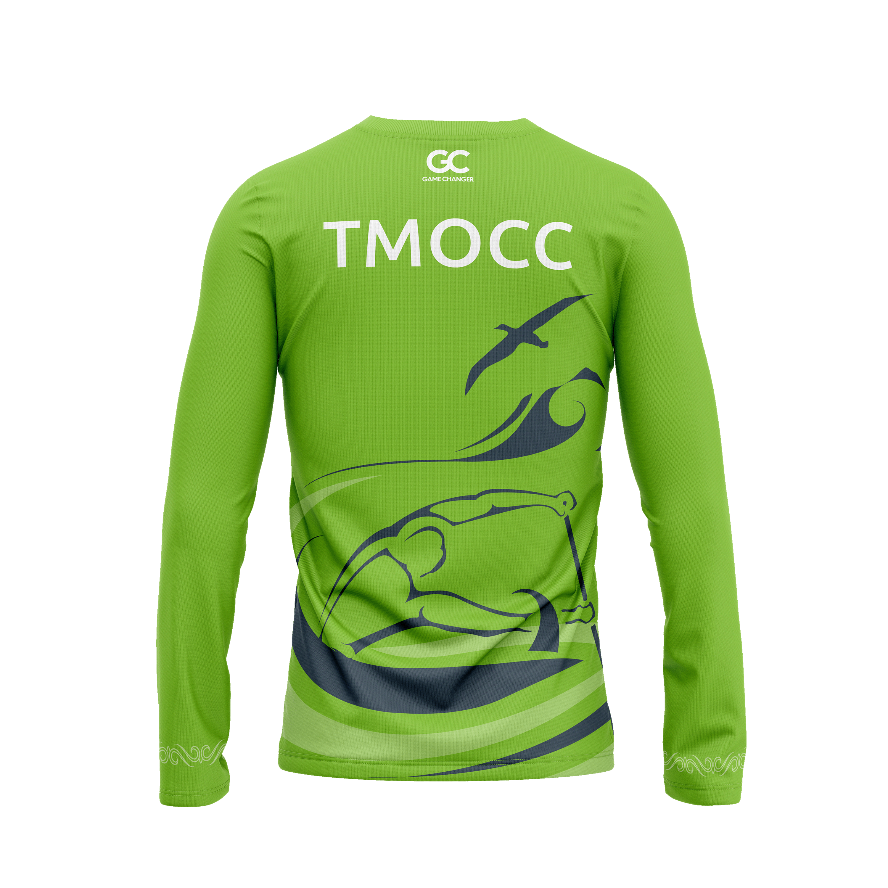 Tauranga Moana Outrigger Canoe Club - Official Green L/S Tee