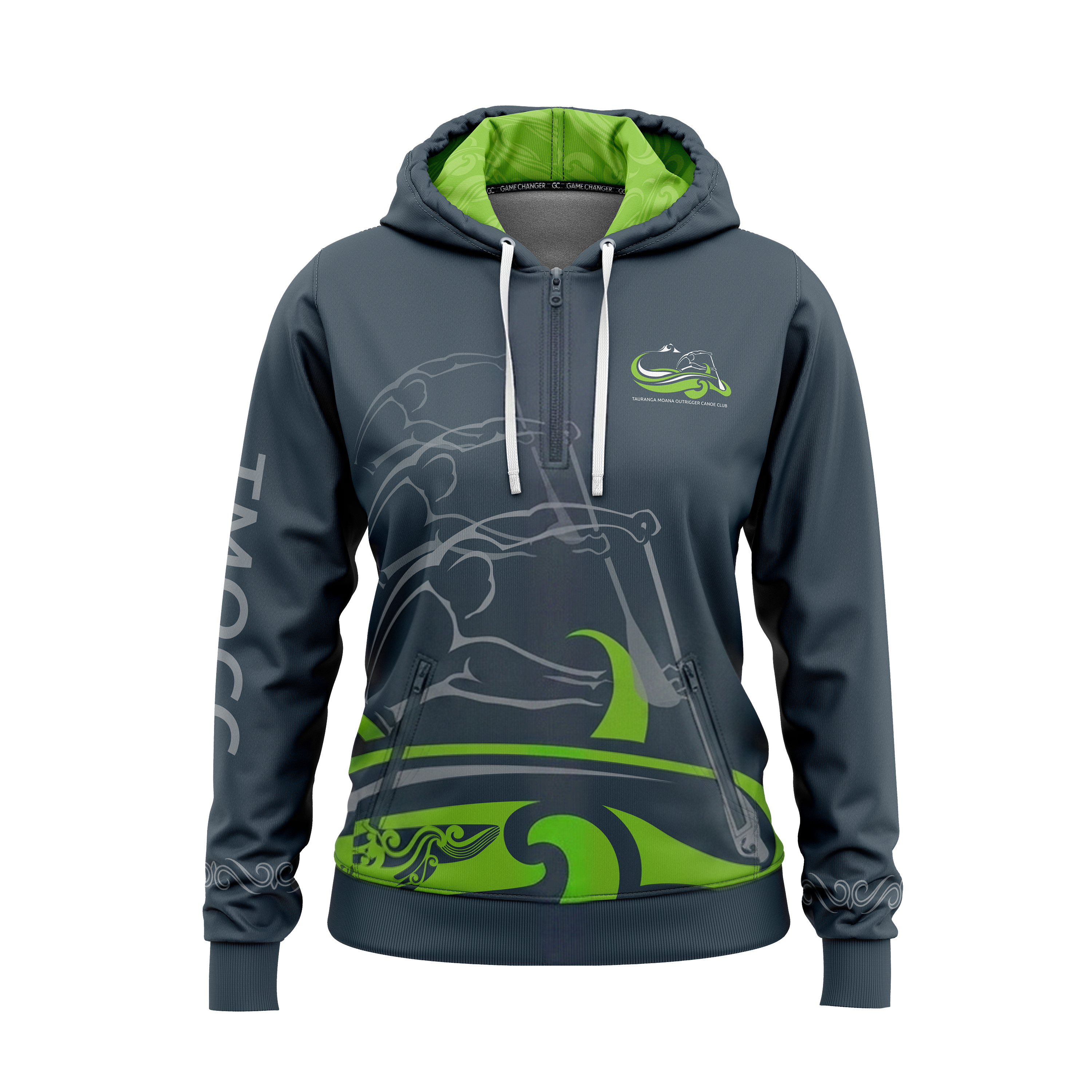 Tauranga Moana Outrigger Canoe Club - Official Grey Hoodie