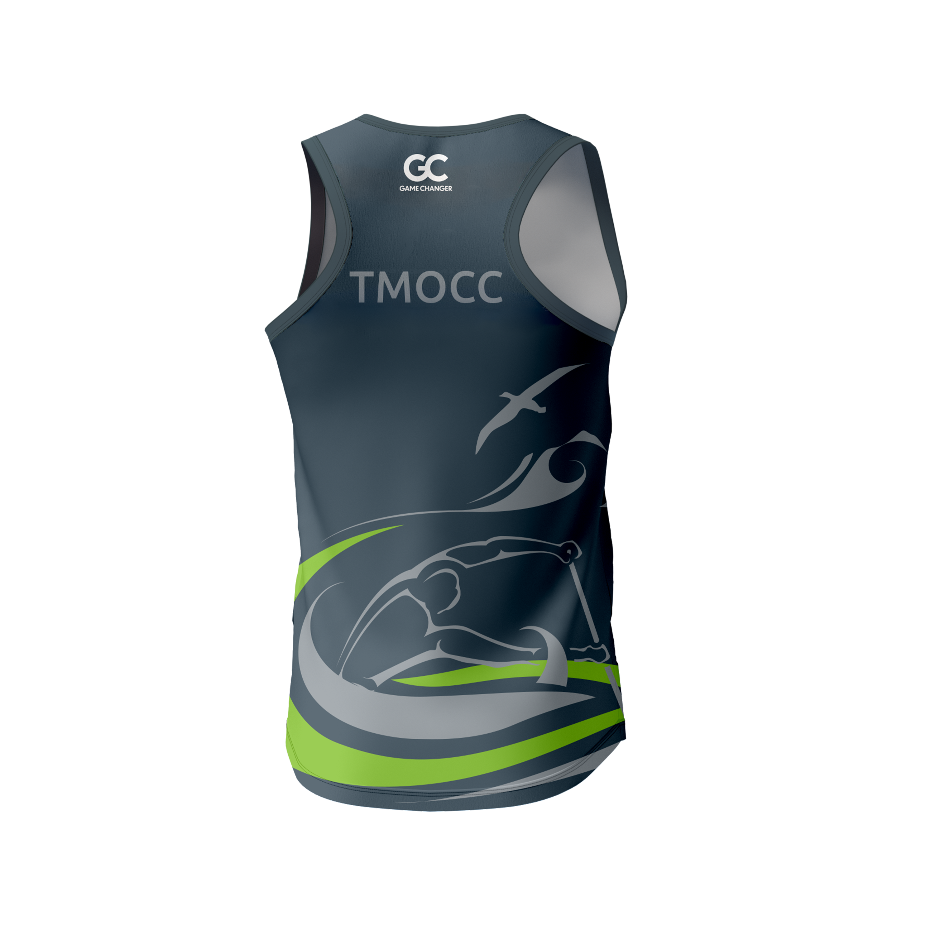 Tauranga Moana Outrigger Canoe Club - Official Grey Racerback Singlet