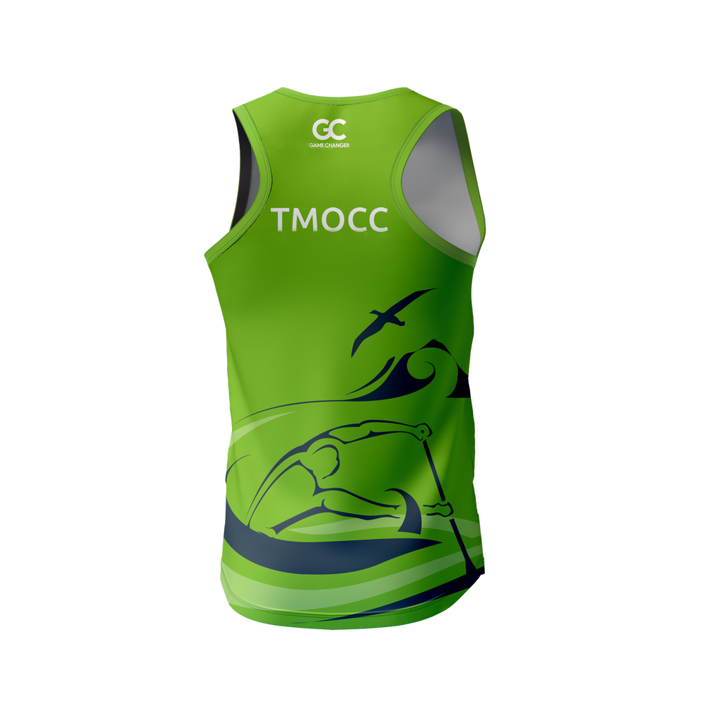 Tauranga Moana Outrigger Canoe Club - Official Green Racerback Singlet
