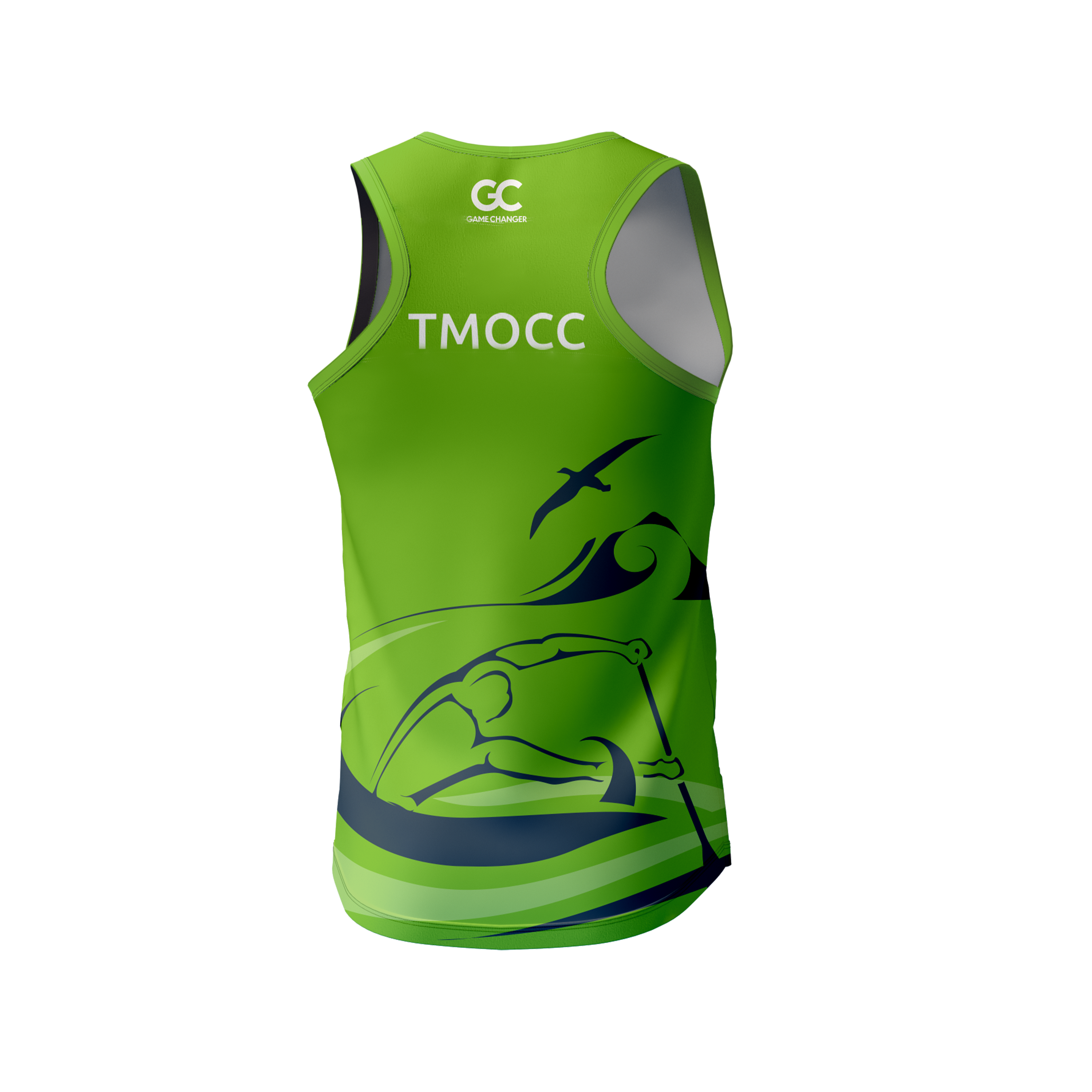Tauranga Moana Outrigger Canoe Club - Official Green Racerback Singlet