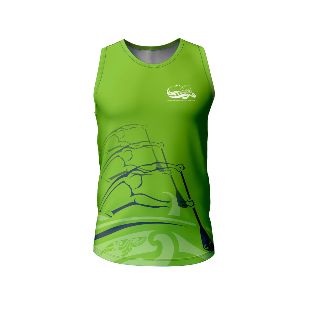 Tauranga Moana Outrigger Canoe Club - Official Green Singlet