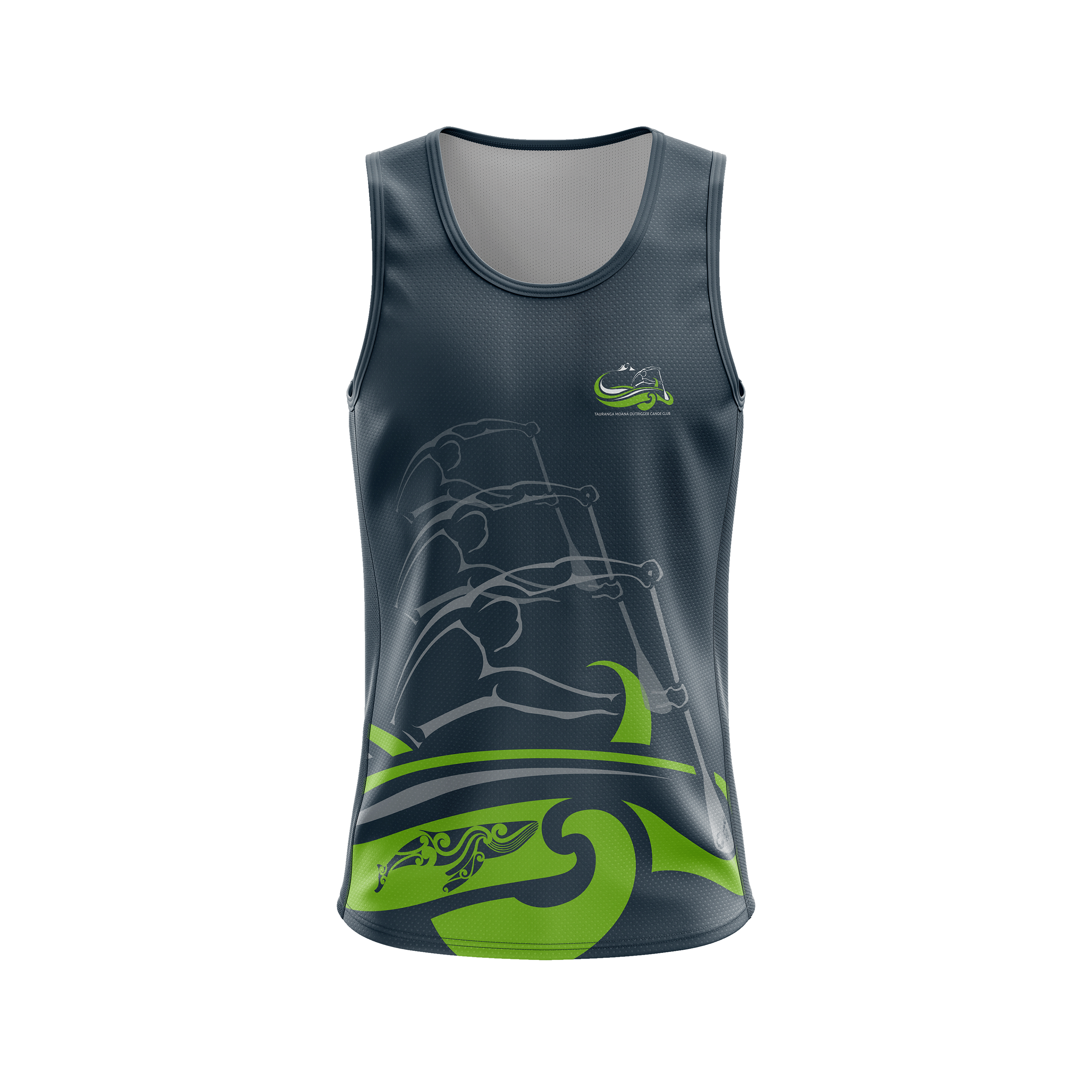 Tauranga Moana Outrigger Canoe Club - Official Grey Singlet