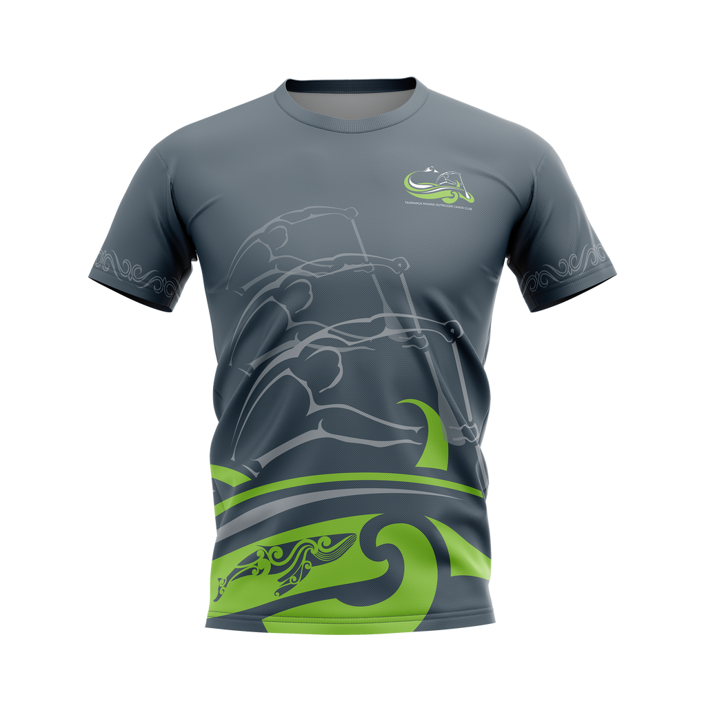 Tauranga Moana Outrigger Canoe Club - Official Grey Tee
