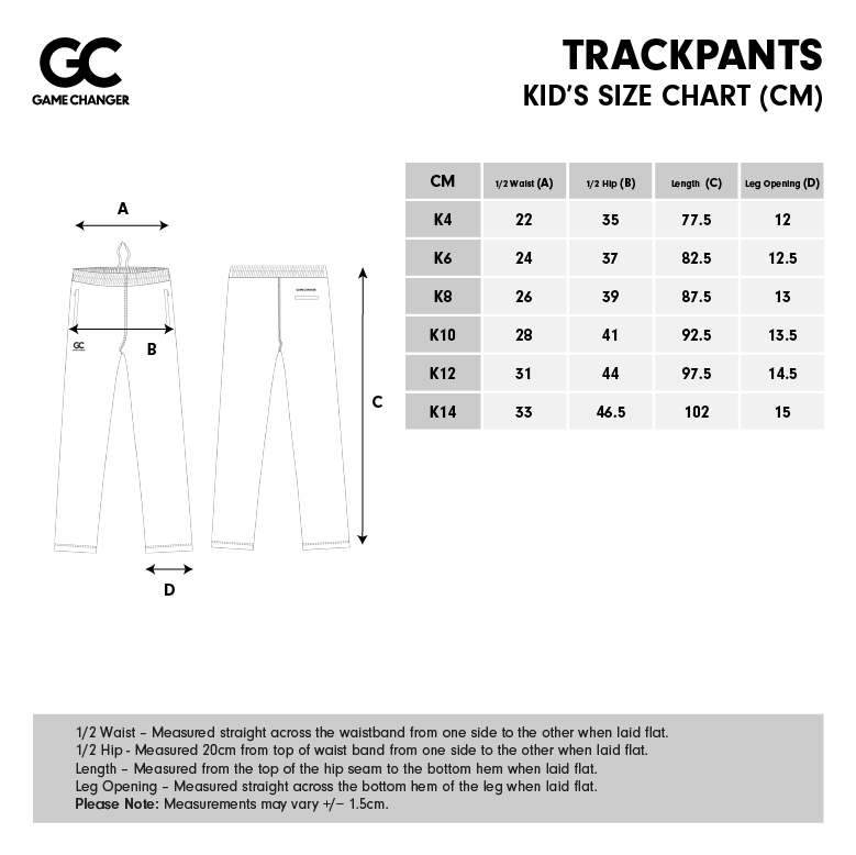Kid's Size Chart
