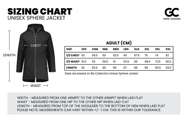 Adults Size Chart