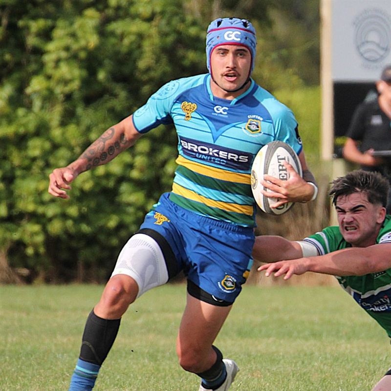 A rugby union player in custom Game Changer kit.