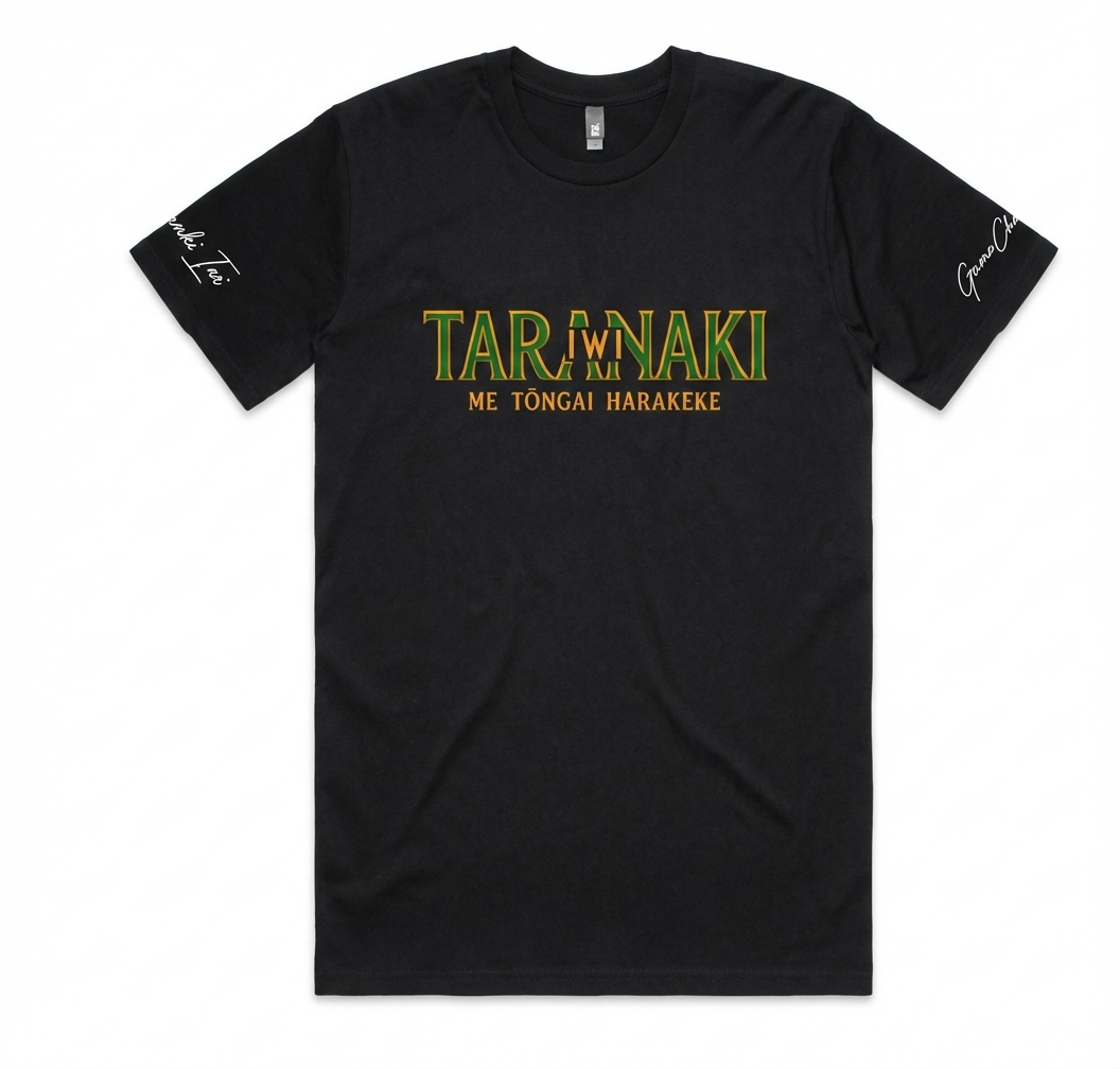 Taranaki Iwi Classic Tee-Black